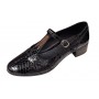 Pantofi dama cu bareta pentru dans - Model Negru din piele naturala Croco STD23CRN